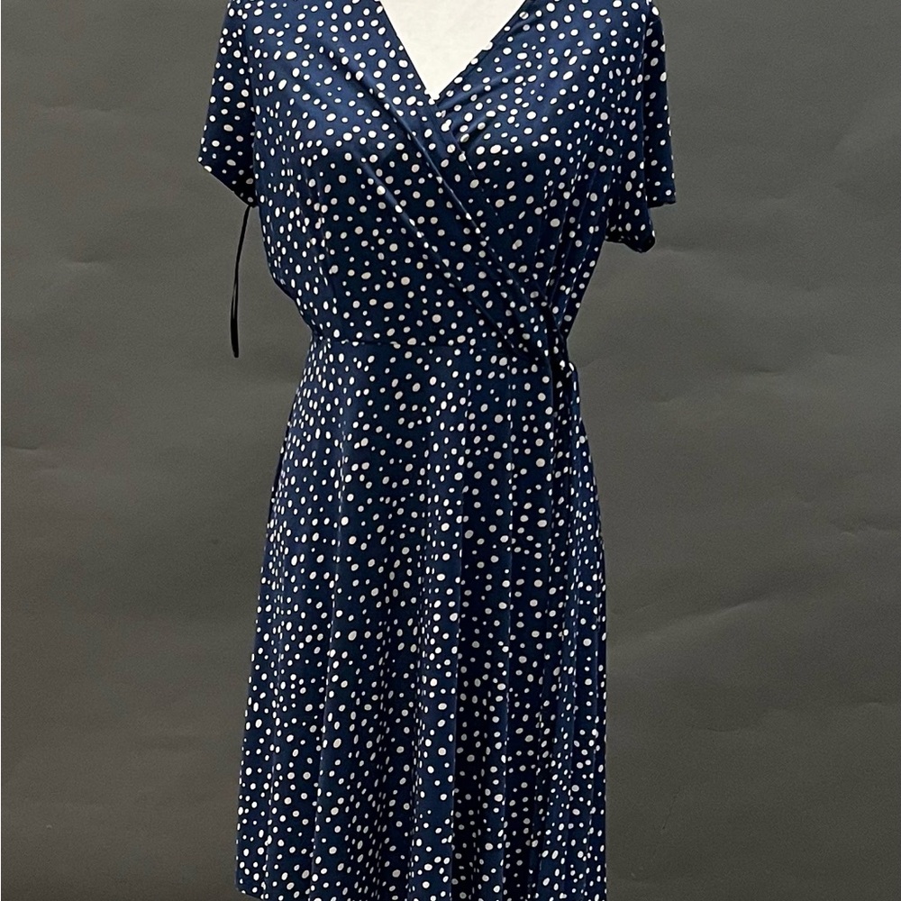 Kaileigh Blue Midi Sundress with V-neck and Flutter Sleeves
